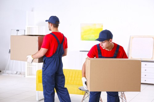 Van loading boxes for a Sudbury moving service
