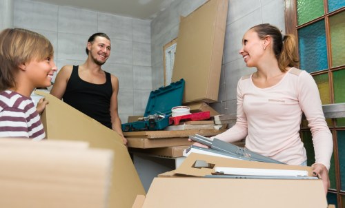 Removal team helping with a local house move in Sudbury