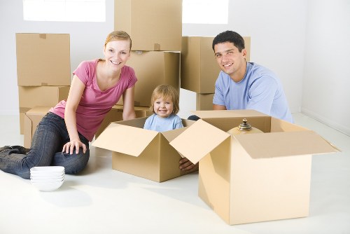 Removal van and moving team preparing for a home move in Sudbury