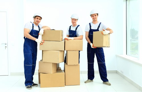 Professional packing supplies and organized moving boxes for a Sudbury home