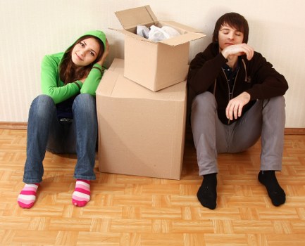 Local Sudbury removals van handling boxes and household items