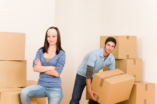 Boxes and moving supplies arranged for a local Sudbury relocation
